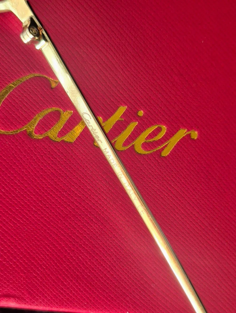 Cartier Rimless Sunglasses with Blue Gradient Lenses
